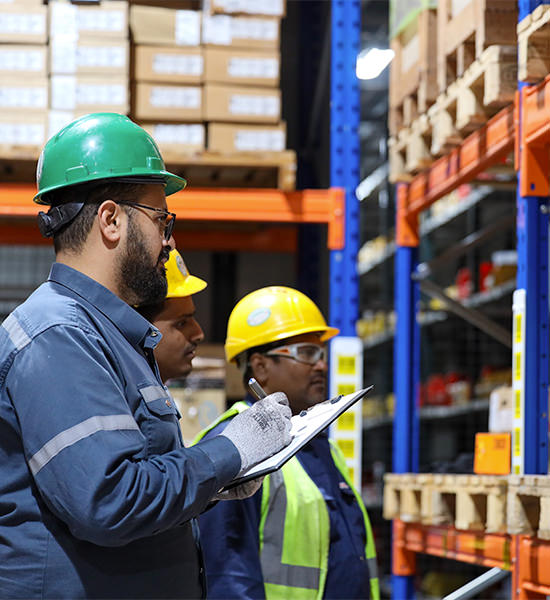 Employees at work